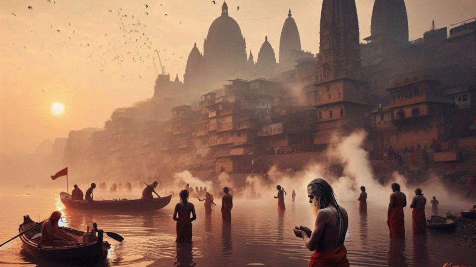 First Dip at Prayagraj